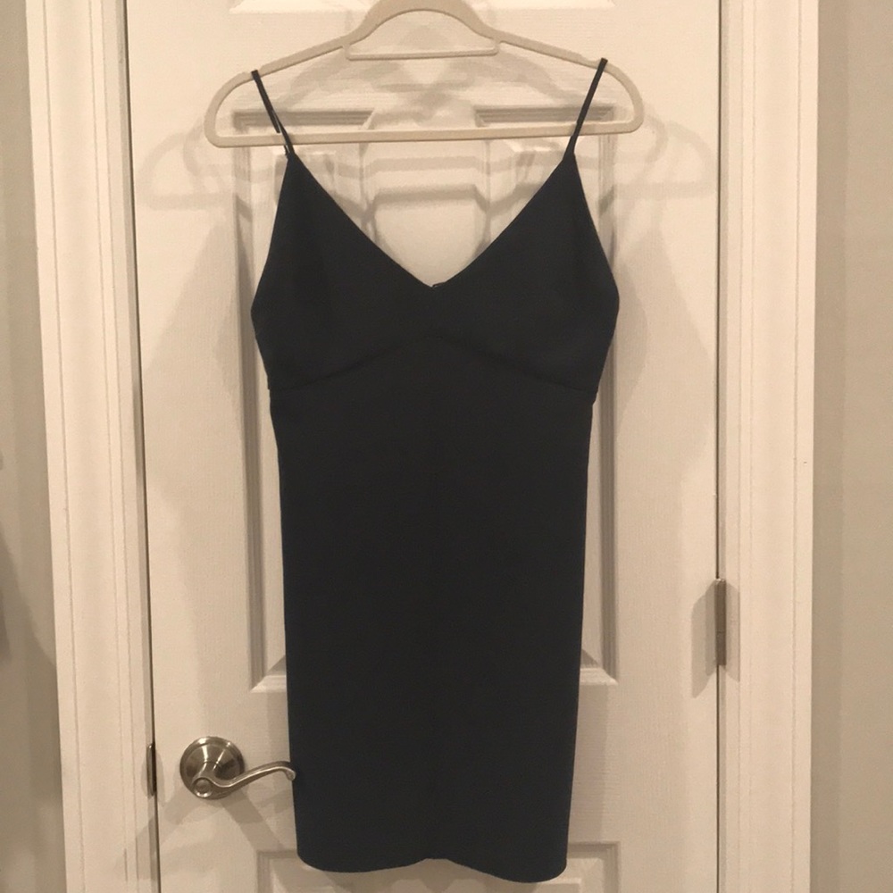 Aritzia Wilfred navy blue dress